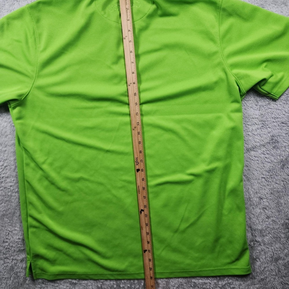 Loudmouth Polo Shirt Mens XL Green Solid Golf Performance Lightweight Polyester - Picture 10 of 12